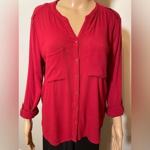 Red H&M shirt, size 10